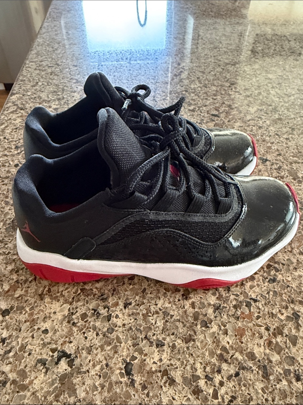 Jordan Black, Red & White Low-Top Sneakers